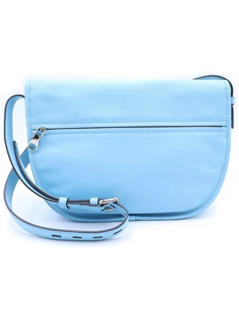 Loewe Heritage Shoulder Bag Logo Leather Blue